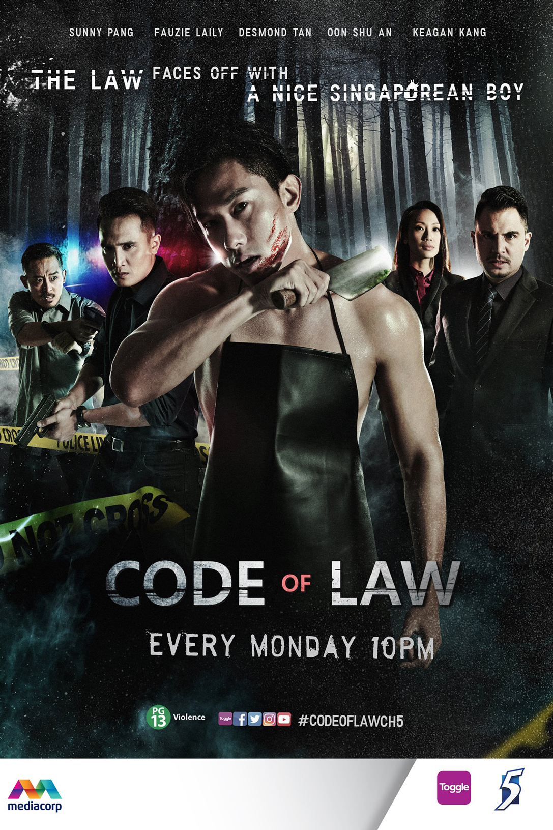 Advertising Photography for Mediacorp Code of Law Poster